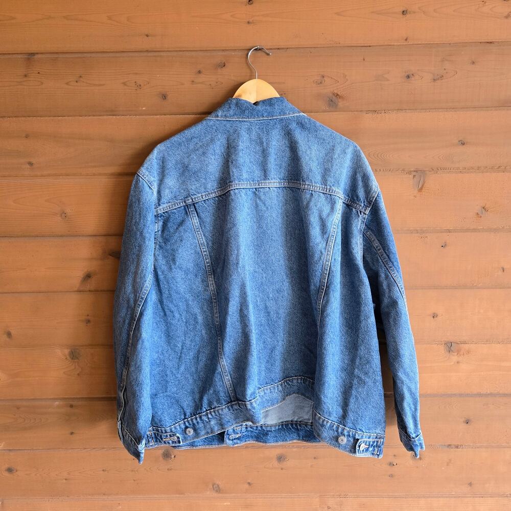 Old Navy Relaxed Classic Jean Jacket 4X NWT Button Front Collared Coat Blue - Picture 3 of 5